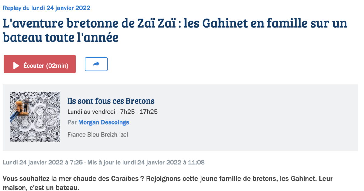 Gwénolé Gahinet Zai Zai France Bleue